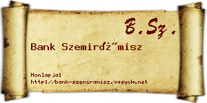 Bank Szemirámisz névjegykártya